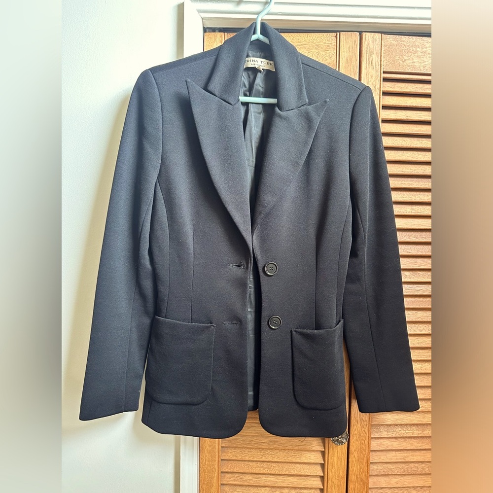Trina Turk Vintage Black Blazer Size 4